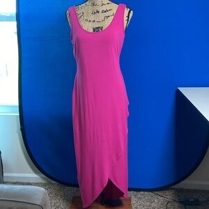 Gorgeous Tommy Bahama Tambour Tulip-Hem Maxi Dress  Fuchsia Pink Sz Medium!